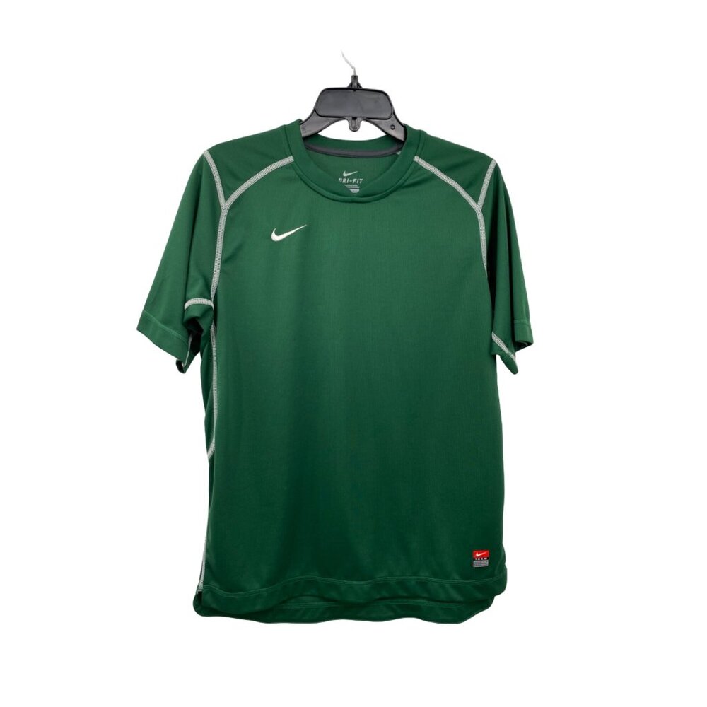 Nike Athletic Shirt Mens XL Used Green Dri-Fit 379155-347 *Couple Snags - Picture 1 of 16